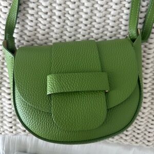 Green Leather Crossbody Bag